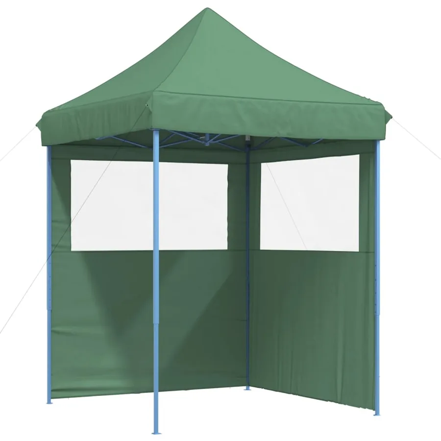 Tente de réception pliable escamotable 2 parois latérales vert - 2
