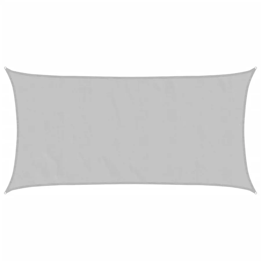 Voile d'ombrage gris clair 6x3 m 100% polyester oxford - 2