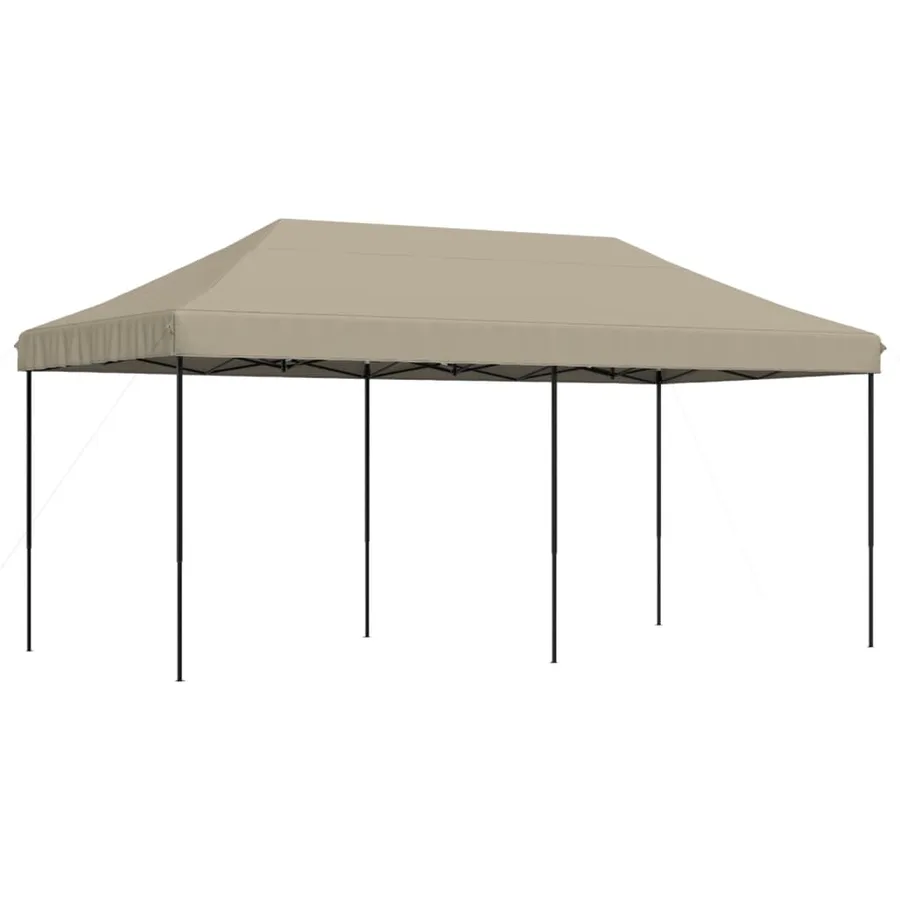 Tente de réception pliable escamotable taupe 580x292x315 cm - 2