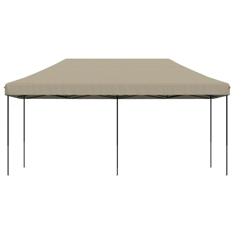 Tente de réception pliable escamotable taupe 580x292x315 cm - 3