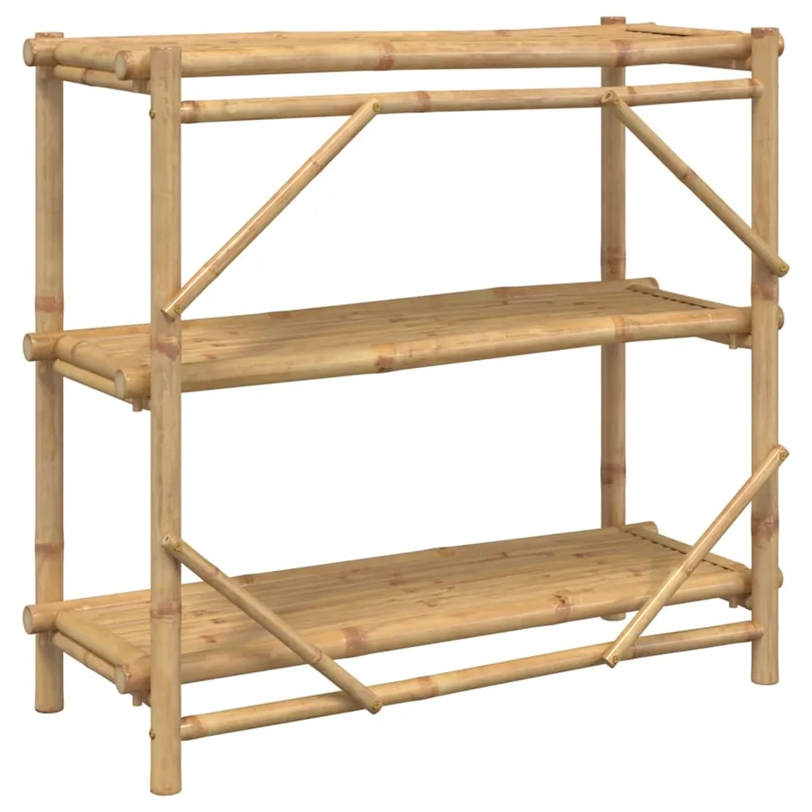 Étagère à 3 niveaux 100x40x90 cm bambou - 6