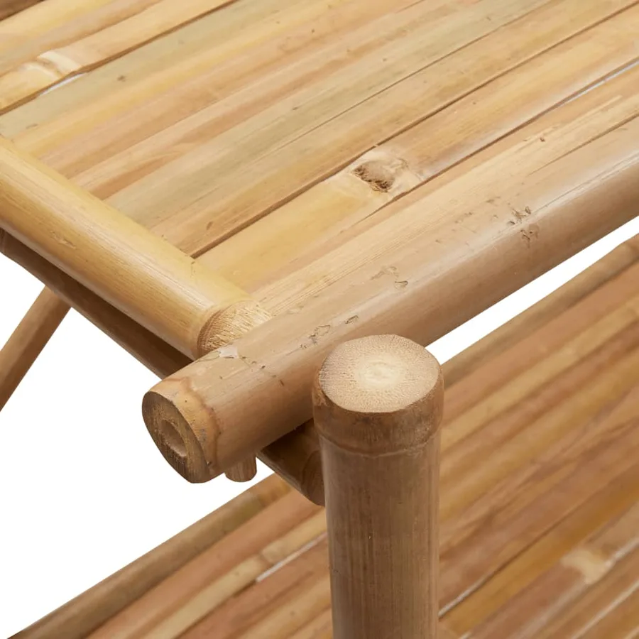 Étagère à 3 niveaux 100x40x90 cm bambou - 7