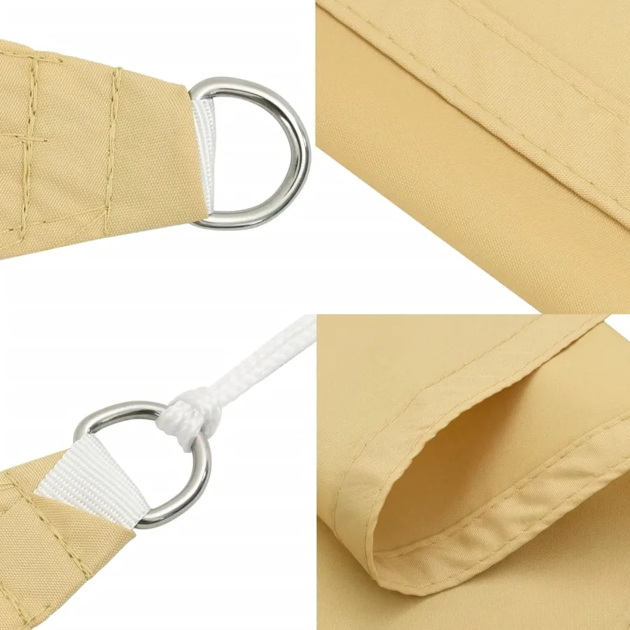 Voile d'ombrage sable 5x2,5 m 100 % polyester oxford - 6