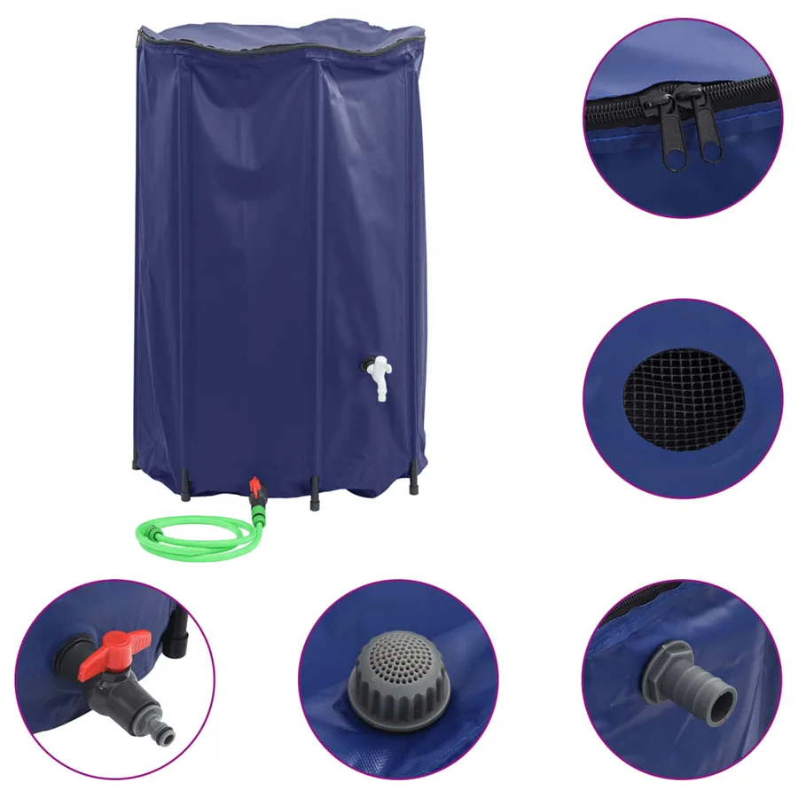 Réservoir d'eau avec robinet pliable 1000 L PVC - 2