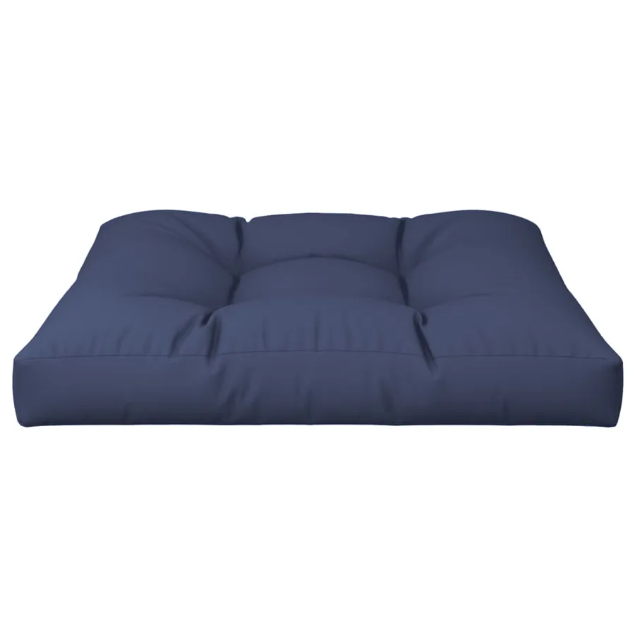 Coussin de palette bleu marine 80x80x12 cm tissu - 5