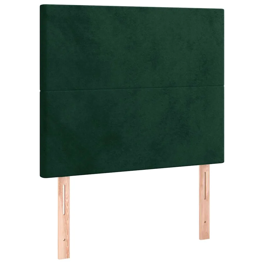 Cadre de lit sans matelas vert foncé 90x200 cm velours - 9