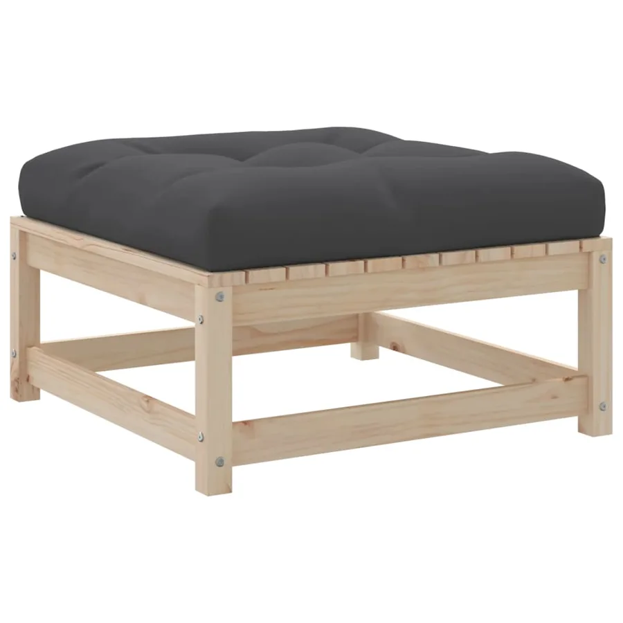 Salon de jardin 6 pcs avec coussins bois de pin massif - 9