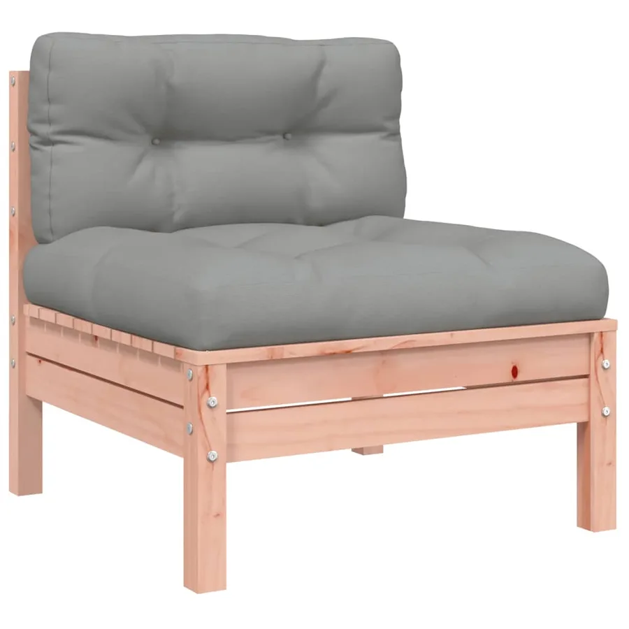 Salon de jardin 8 pcs avec coussins sapin douglas solide - 5