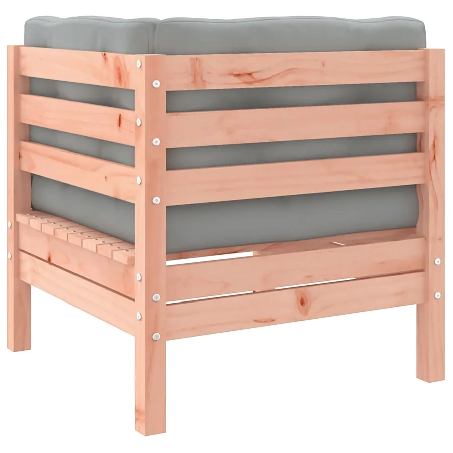 Salon de jardin 8 pcs avec coussins sapin douglas solide - 7