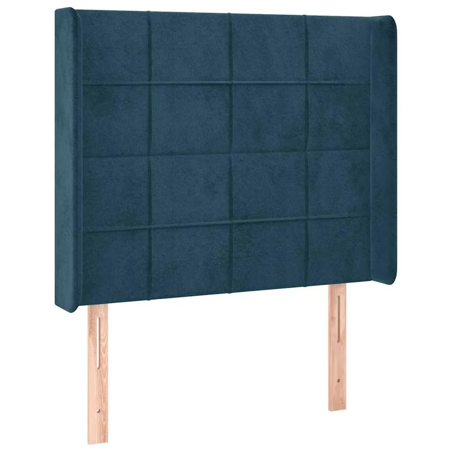 Sommier à lattes de lit matelas LED Bleu foncé 80x200cm Velours - 7