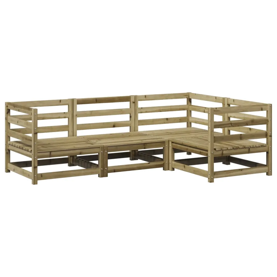 Salon de jardin 4 pcs bois de pin imprégné - 2