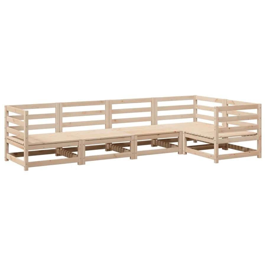 Salon de jardin 5 pcs bois de pin massif - 2