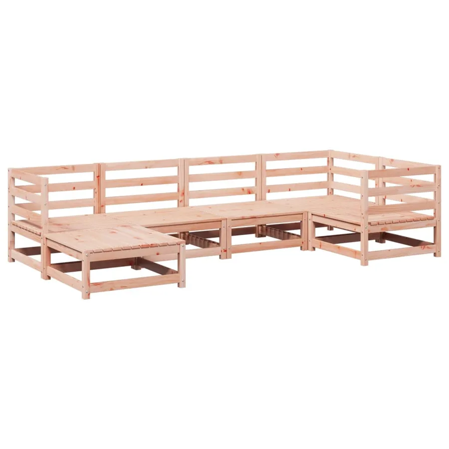 Salon de jardin 6 pcs bois massif sapin de douglas - 2