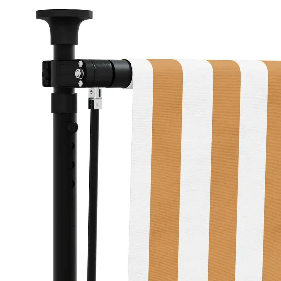 Store roulant d'extérieur orange et blanc 200x270cm tissu acier - 7