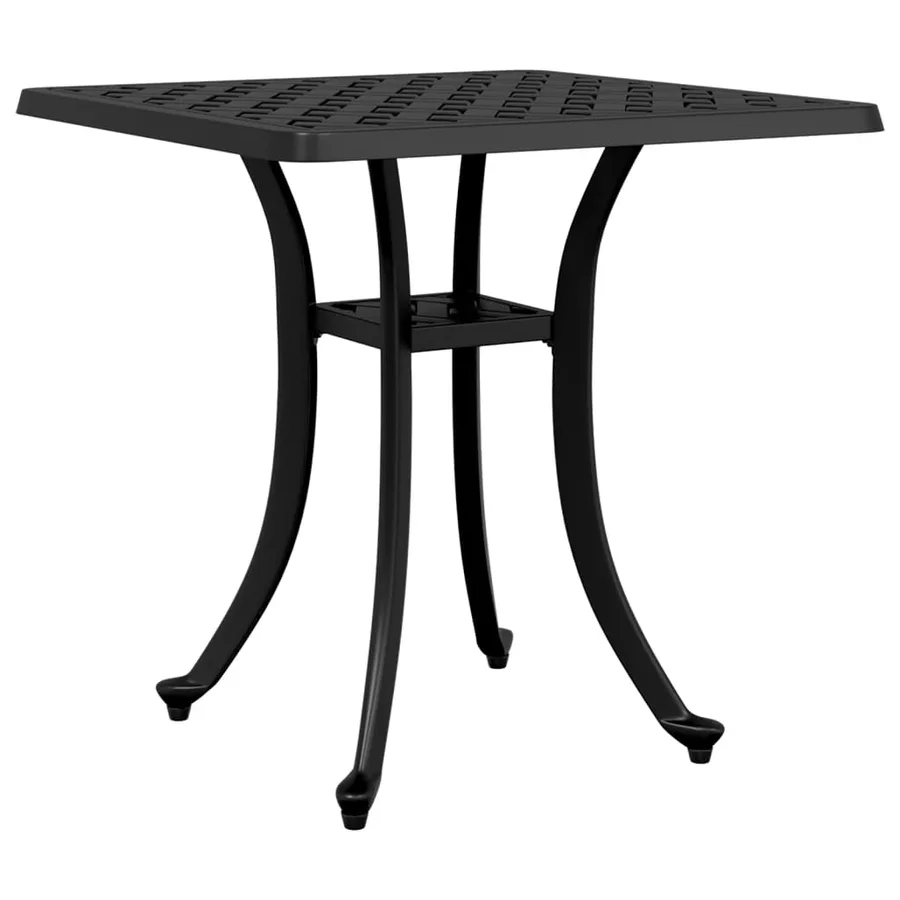 Table de jardin noir 53x53x53 cm aluminium coulé - 7