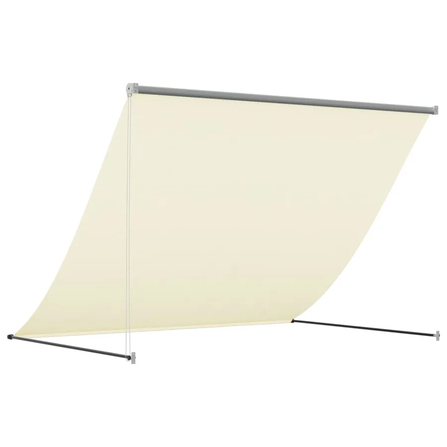 Auvent rétractable crème 200x150 m tissu et acier - 5
