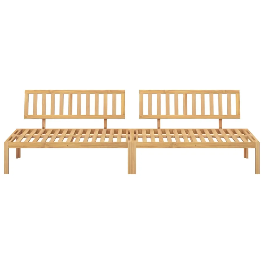 Canapés centraux palette de jardin 2 pcs bois massif d'acacia - 3