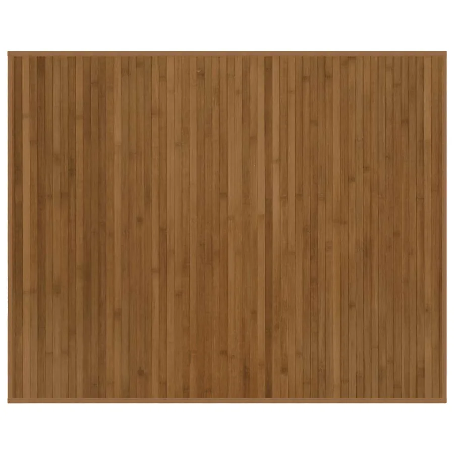 Tapis rectangulaire marron 80x100 cm bambou - 2