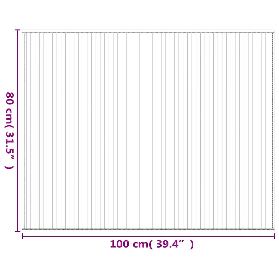 Tapis rectangulaire marron 80x100 cm bambou - 8