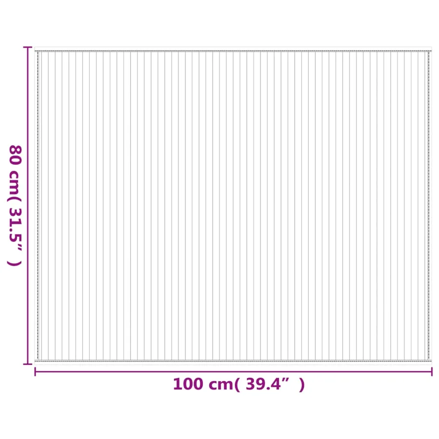 Tapis rectangulaire noir 80x100 cm bambou - 8