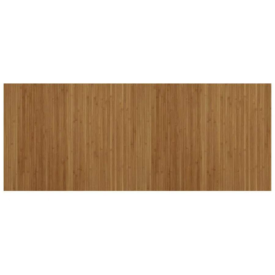 Tapis rectangulaire marron 80x200 cm bambou - 2