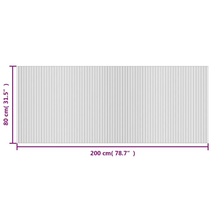 Tapis rectangulaire marron 80x200 cm bambou - 8