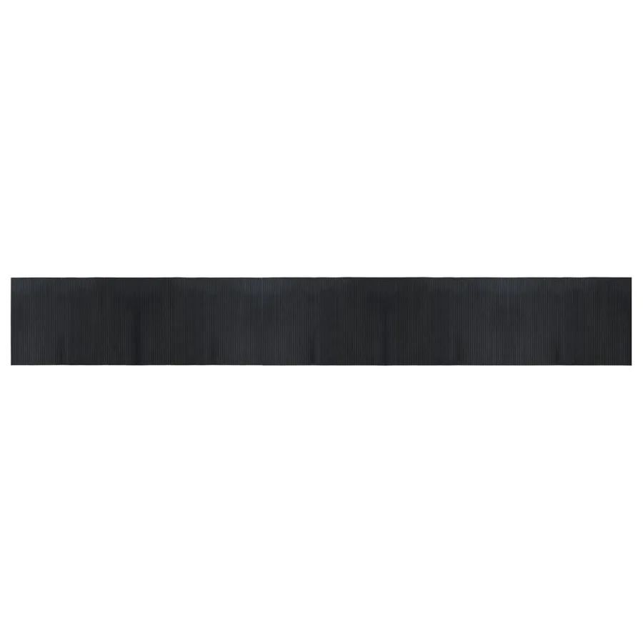 Tapis rectangulaire noir 70x500 cm bambou - 2