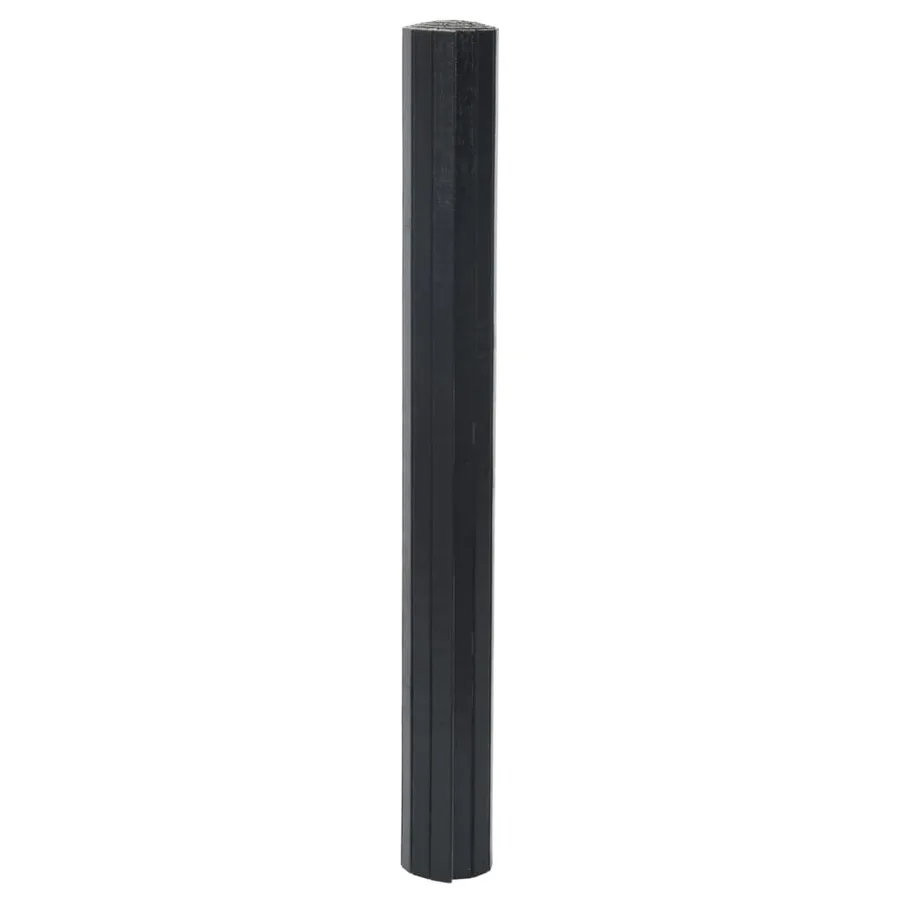 Tapis rectangulaire noir 70x500 cm bambou - 3