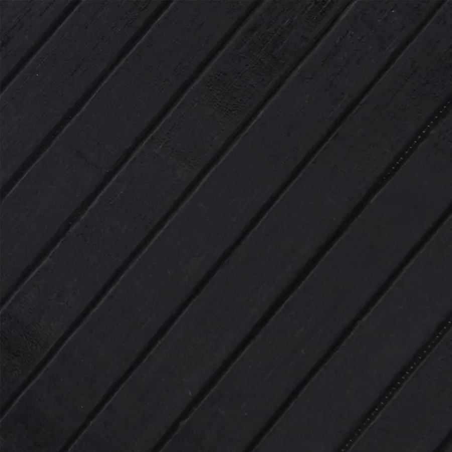 Tapis rectangulaire noir 70x500 cm bambou - 7