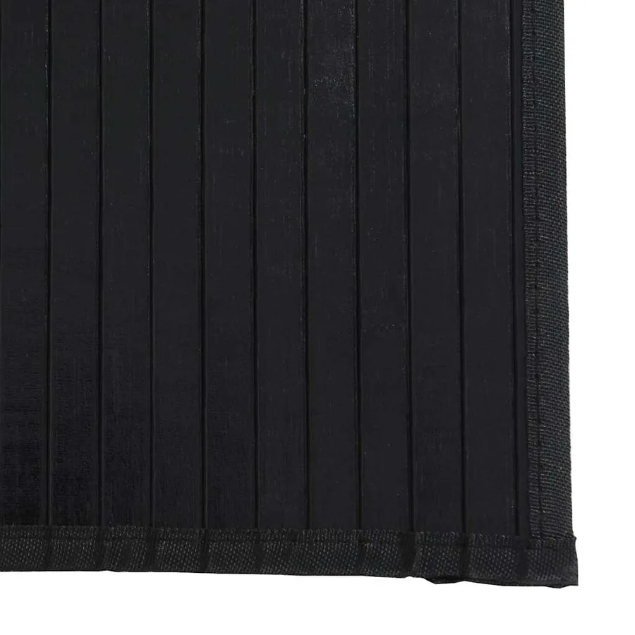 Tapis rectangulaire noir 70x200 cm bambou - 6