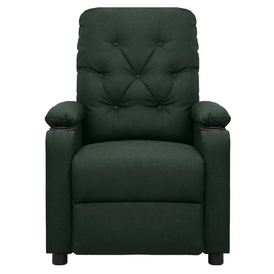 Fauteuil inclinable électrique Vert foncé Tissu - 3