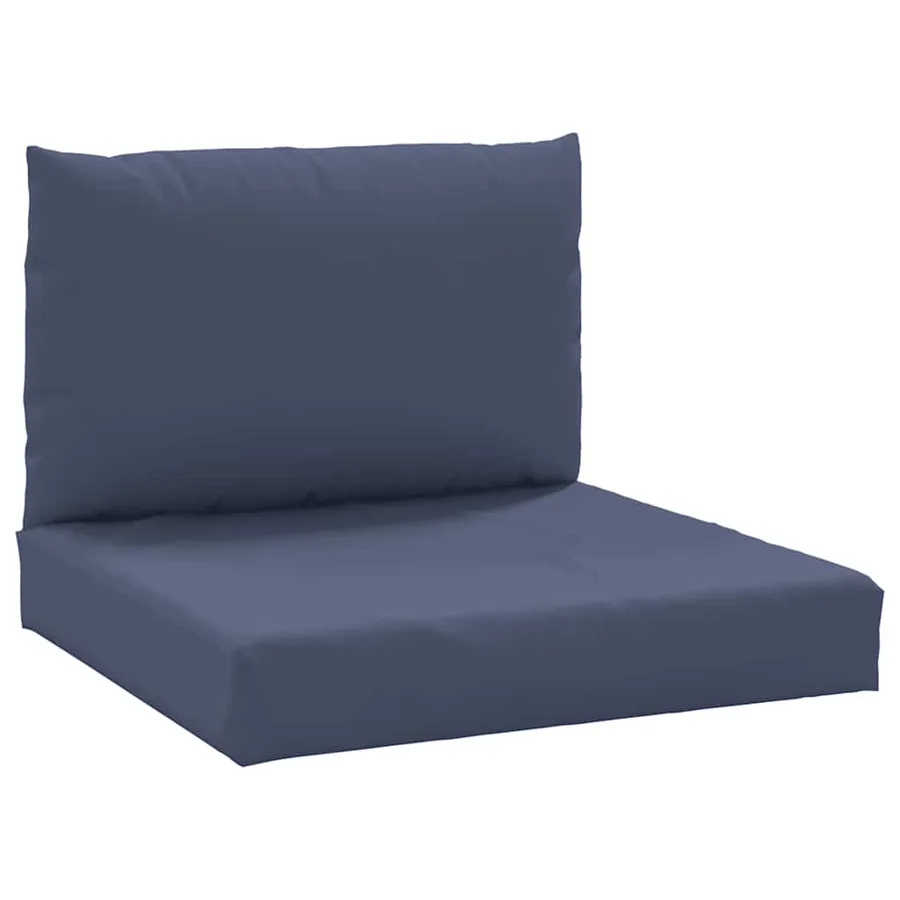 Coussins de palette lot de 2 bleu marine tissu - 2