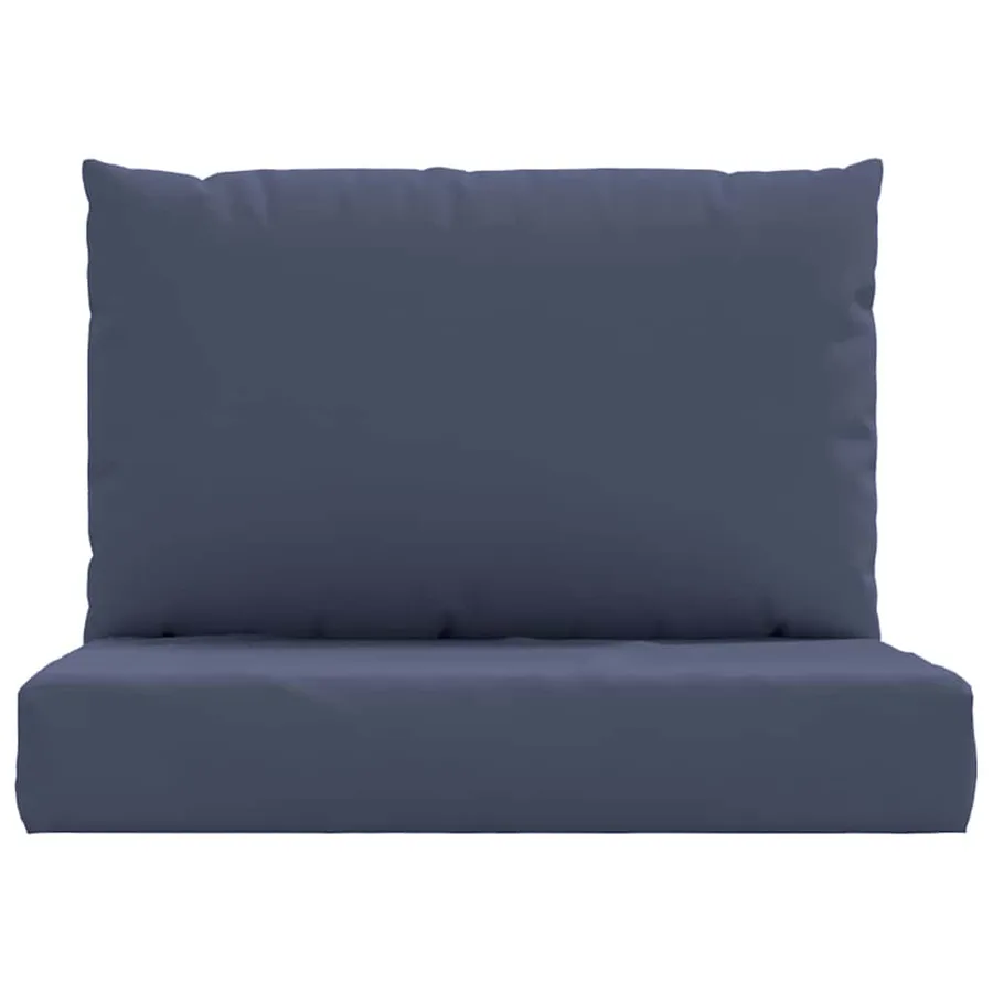 Coussins de palette lot de 2 bleu marine tissu - 4