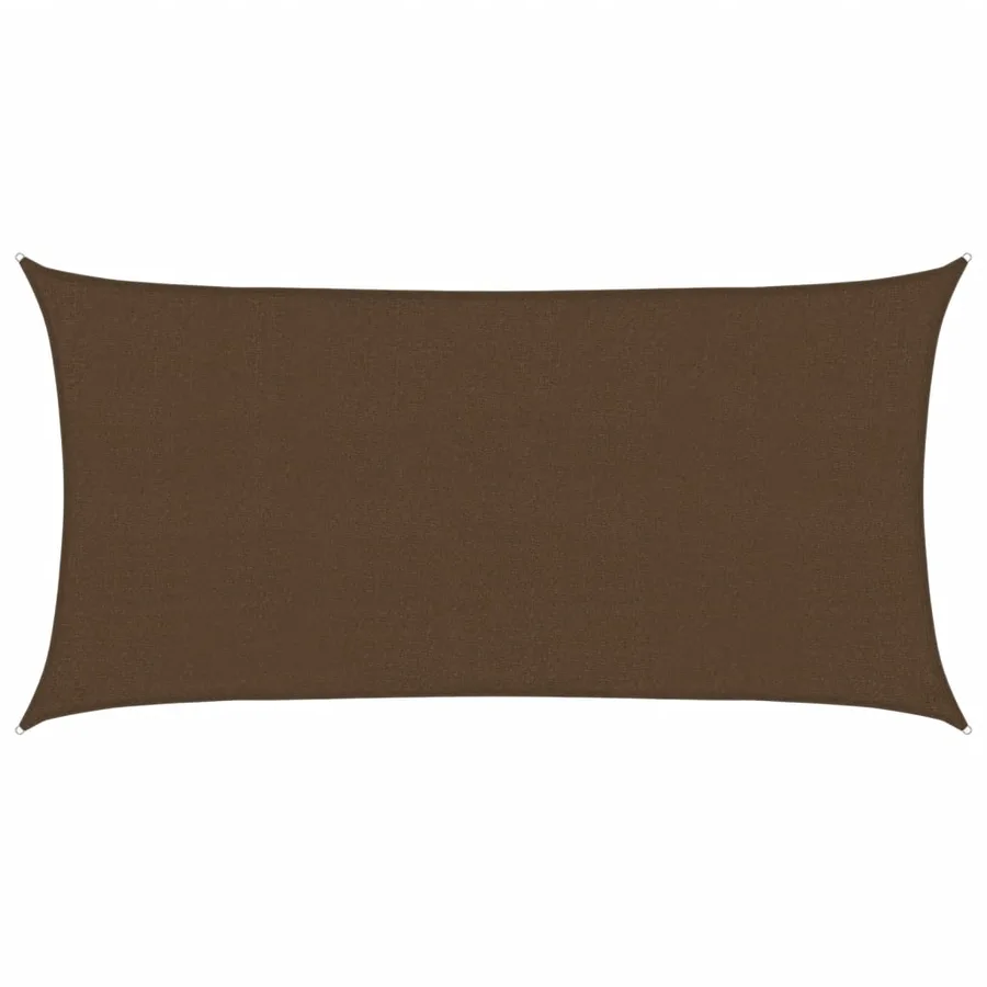 Voile d'ombrage 160 g/m² Marron 2,5x5 m PEHD - 2