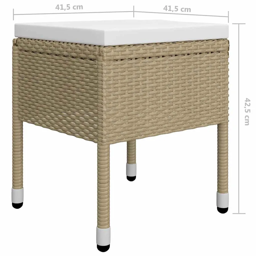 Ensemble à manger de jardin 5 pcs Beige - 10