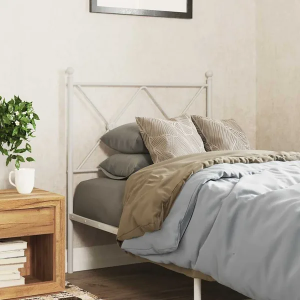 Tête de lit de remplacement métal blanc 75 cm