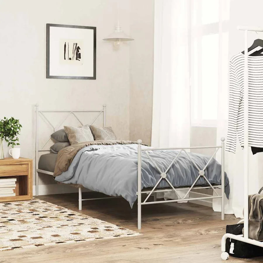 Tête de lit de remplacement métal blanc 75 cm - 3