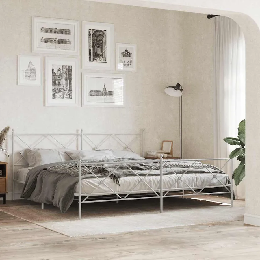 Tête de lit de remplacement métal blanc 200 cm - 3