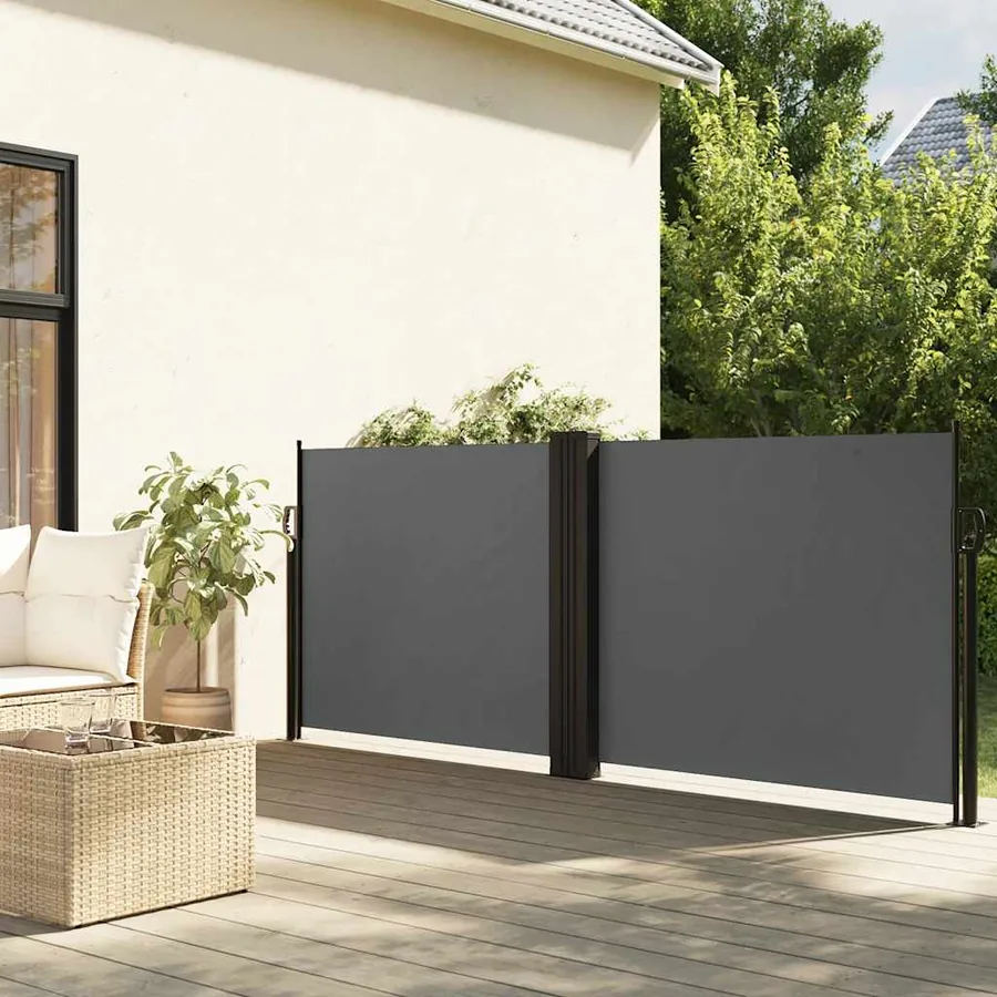 Auvent latéral rétractable anthracite 120x1200 cm