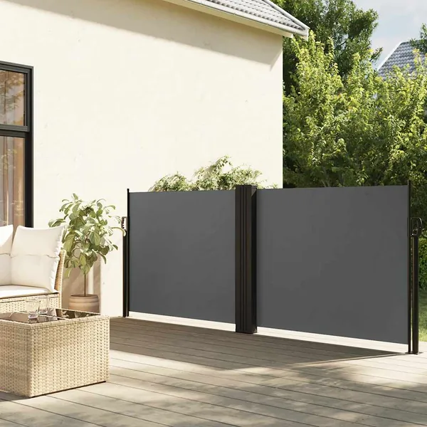 Auvent latéral rétractable anthracite 120x1200 cm