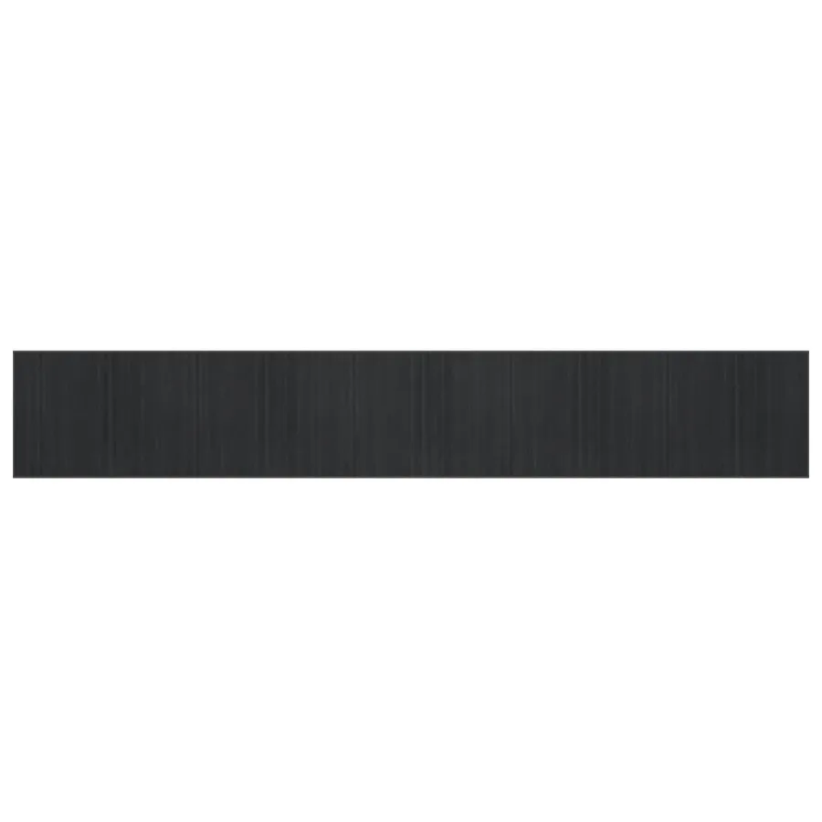 Tapis rectangulaire gris 80x500 cm bambou - 2