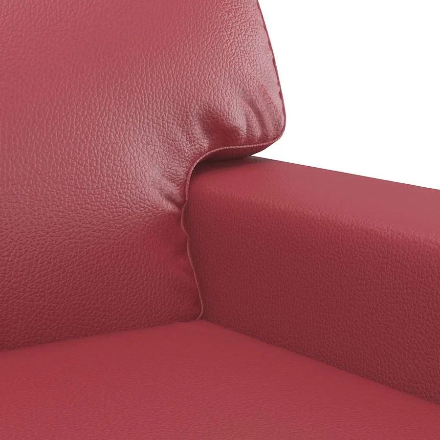 Fauteuil Rouge bordeaux 60 cm Similicuir - 7