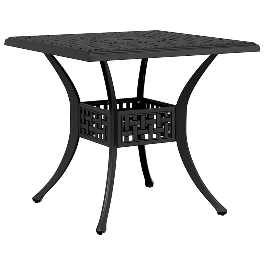 Ensemble de bistro 3 pcs noir aluminium coulé - 3