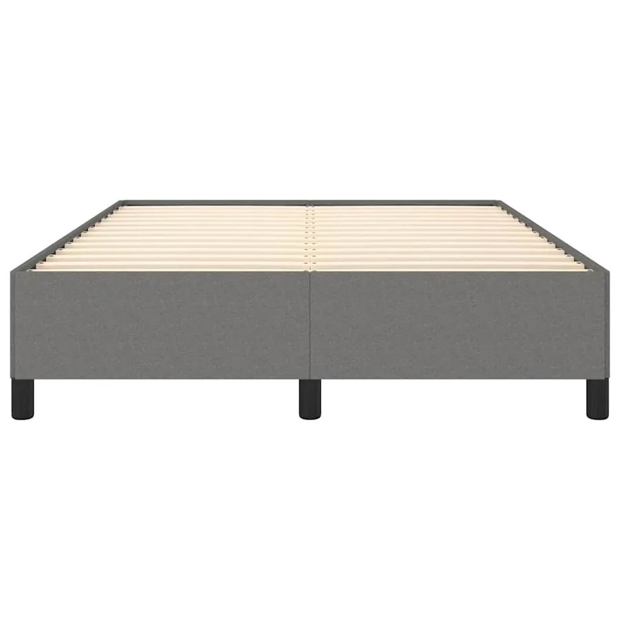 Cadre de lit sans matelas gris foncé 137x190 cm tissu - 6