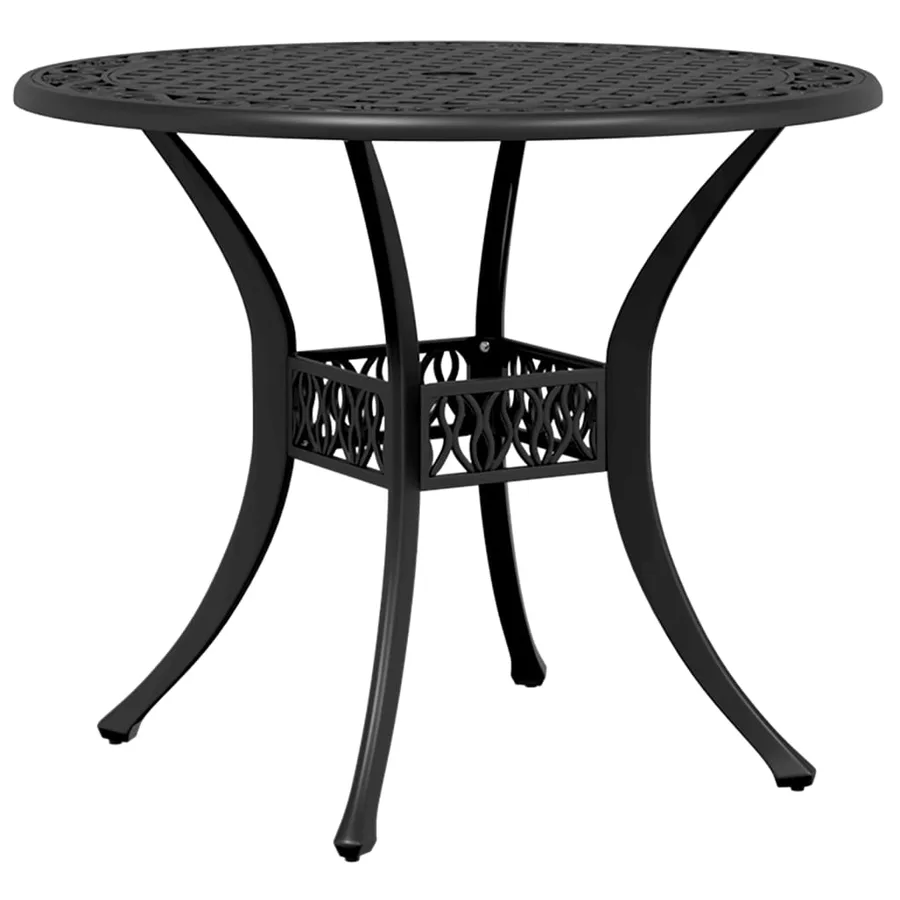 Ensemble à manger de jardin 5 pcs noir aluminium coulé - 3