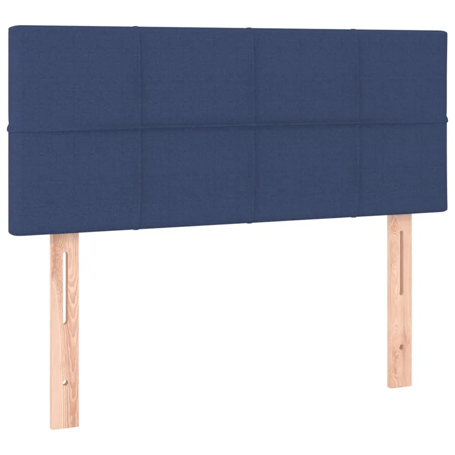 Sommier à lattes de lit matelas et LED bleu 120x190 cm tissu - 9