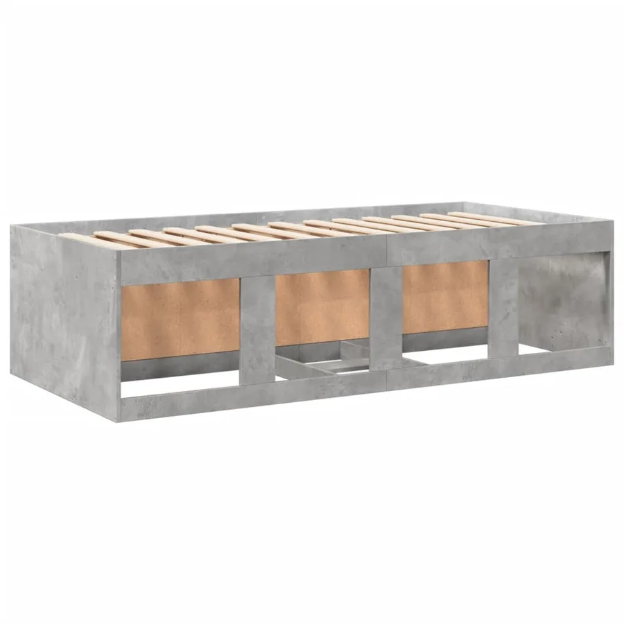 Lit de jour avec tiroirs sans matelas gris béton 90x200 cm - 6