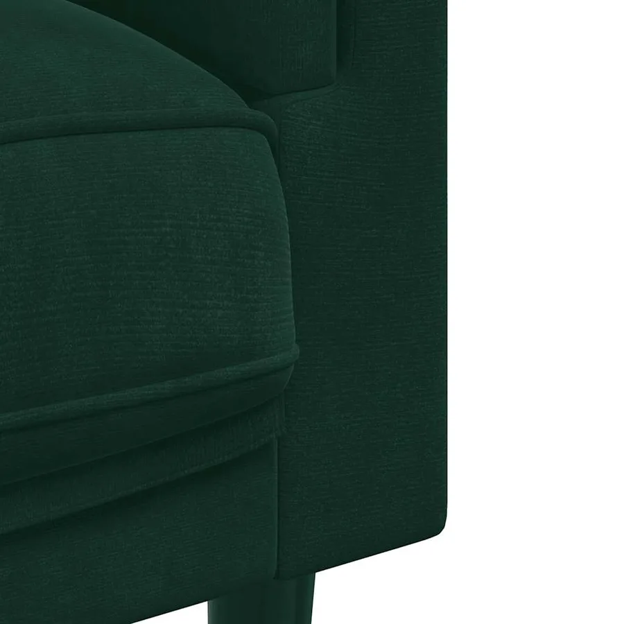 Canapé avec coussins 2 places vert foncé velours - 7