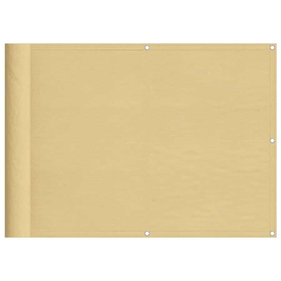 Écran de balcon sable 75x700 cm 100% polyester oxford - 2