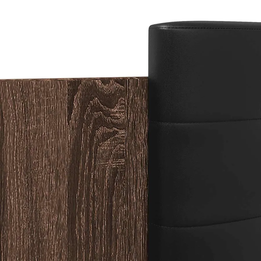 Cadre de lit sans matelas chêne marron 120x190 cm - 7